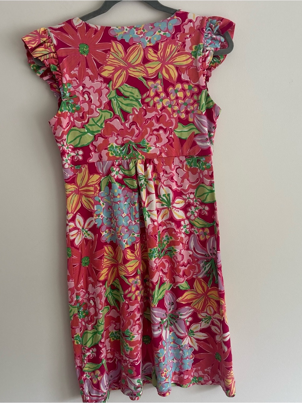 Lilly Pulitzer women’s size small Pink Floral v neck dress tropical - Picture 6 of 6
